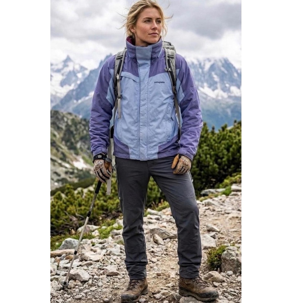 Patagonia Gore-Tex Primo Ski Jacket Womens Small Blue Purple Technical Shell